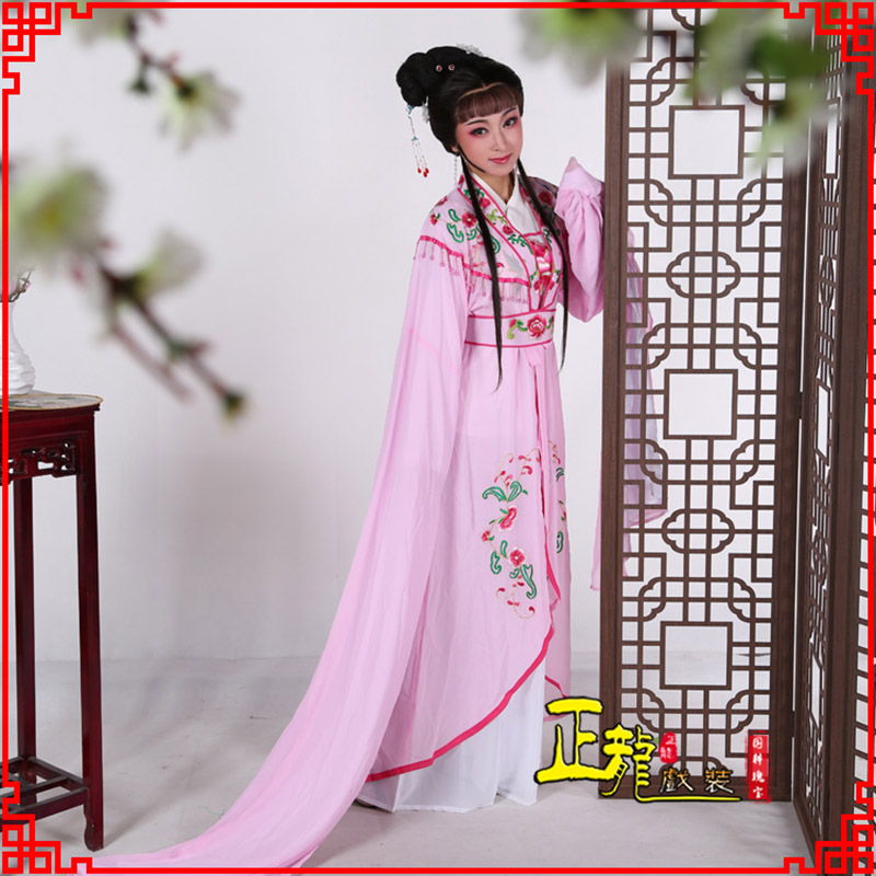 夏邑花旦黄梅戏服古装戏服水袖戏剧假云肩长披