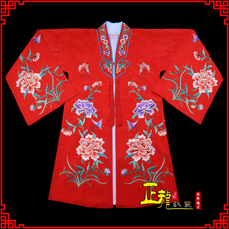 夏邑青衣花旦戏服 好绉小叶牡丹女披